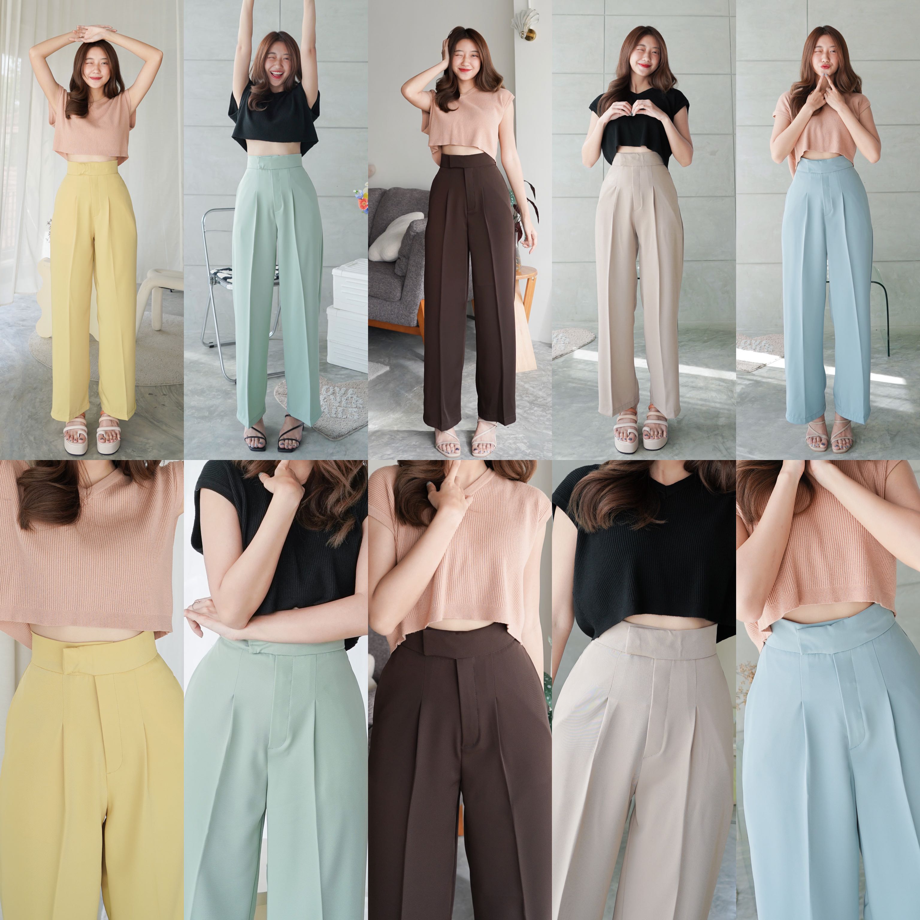 Bemingpants033 (XS-4XL) - Caro Pants 🥂🍻(9สี)