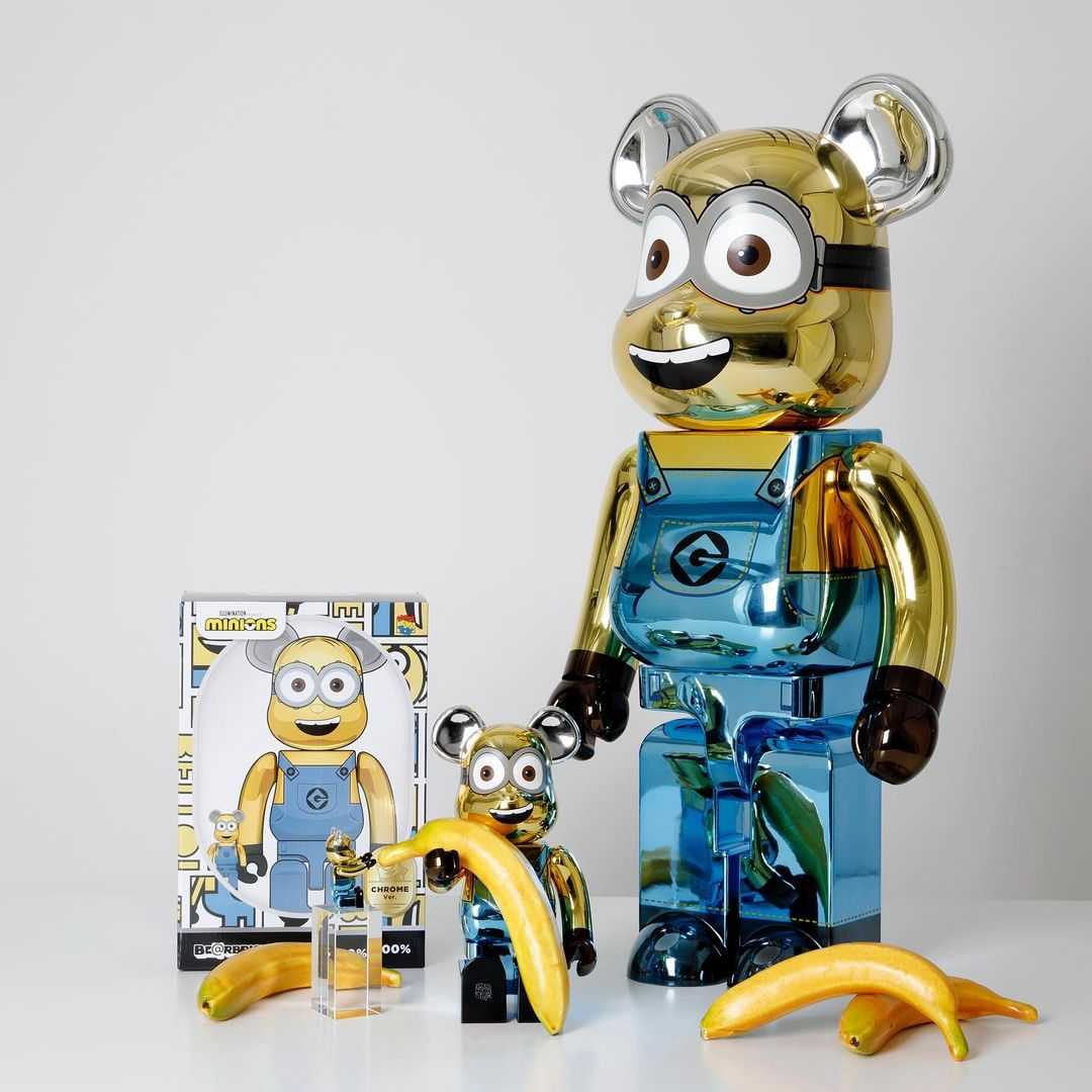 Be@rbrick Minion Dave Chrome 1000%