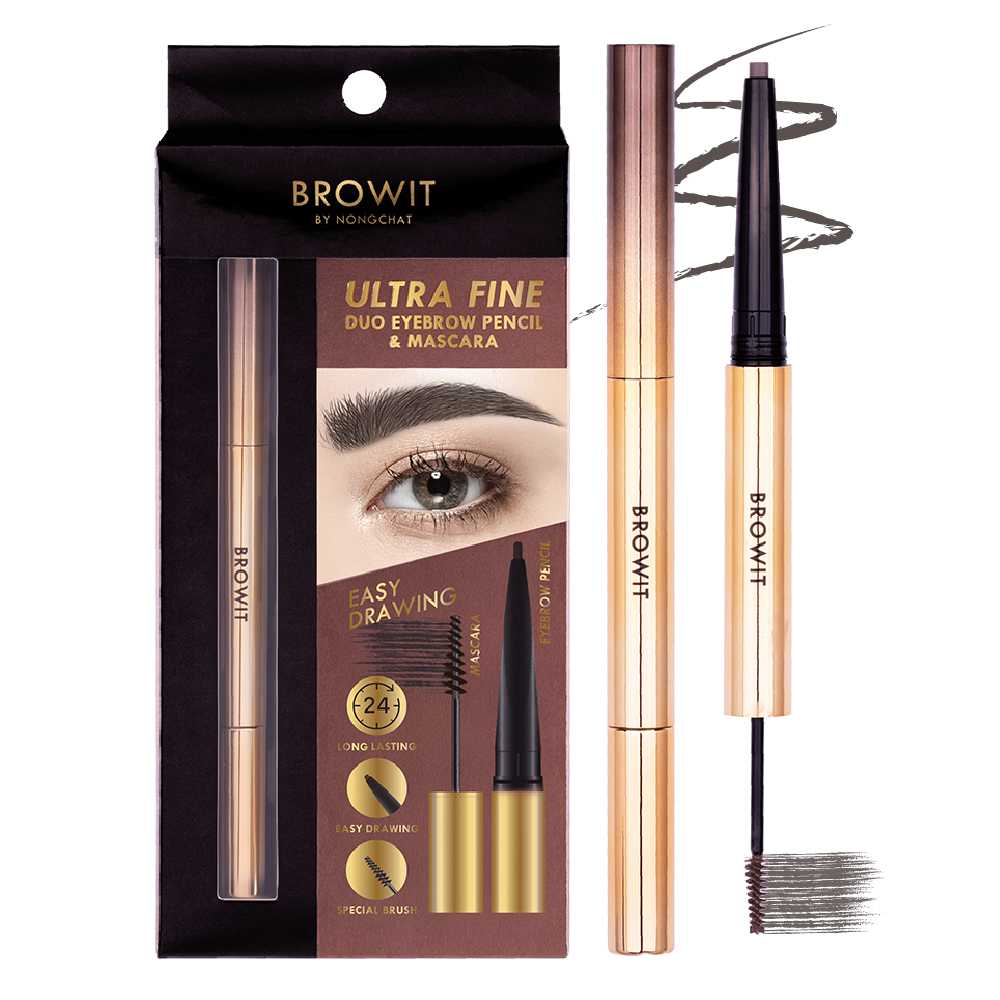 บราวอิท ทูอินวัน อัลตร้าไฟน์ ► Official Account Browit Ultra Fine Duo Eyebrow Pencil & Mascara