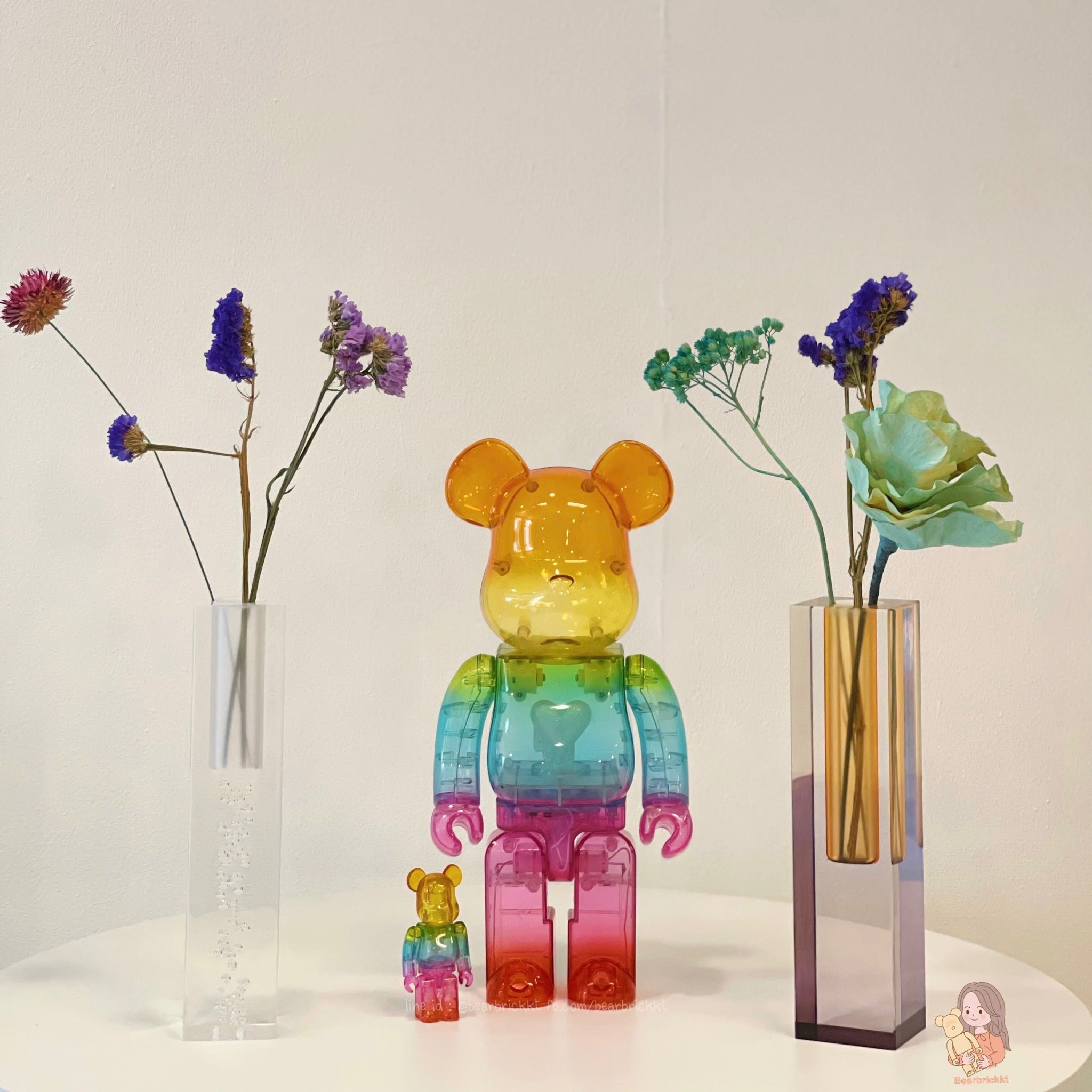  💕Bearbrick Emotionally Unavailable Gradient 100%+ 400% Heart💕🌈