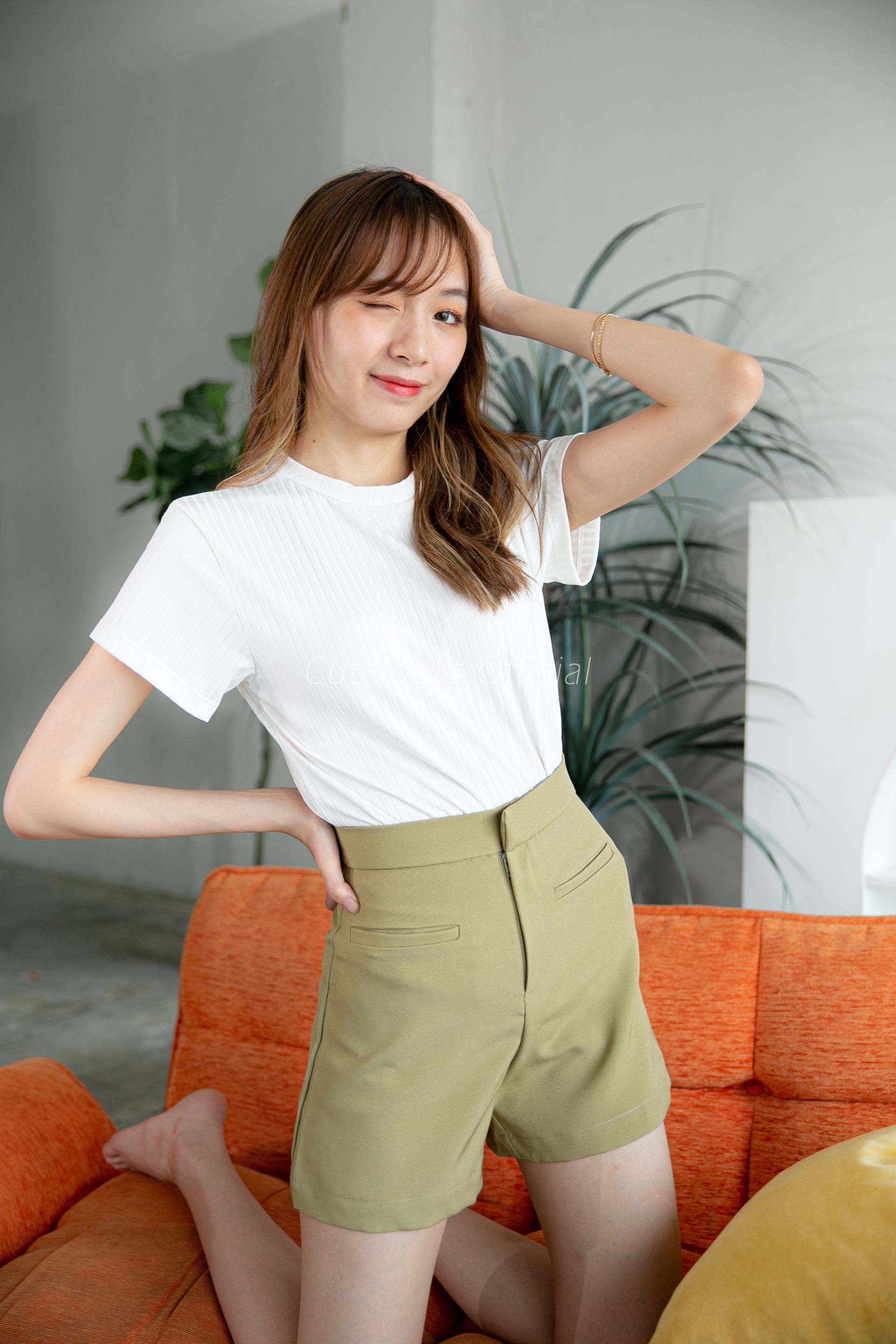 [cutelooks] CL504 Kenny shorts กางเกงขาสั้นเอวสูง