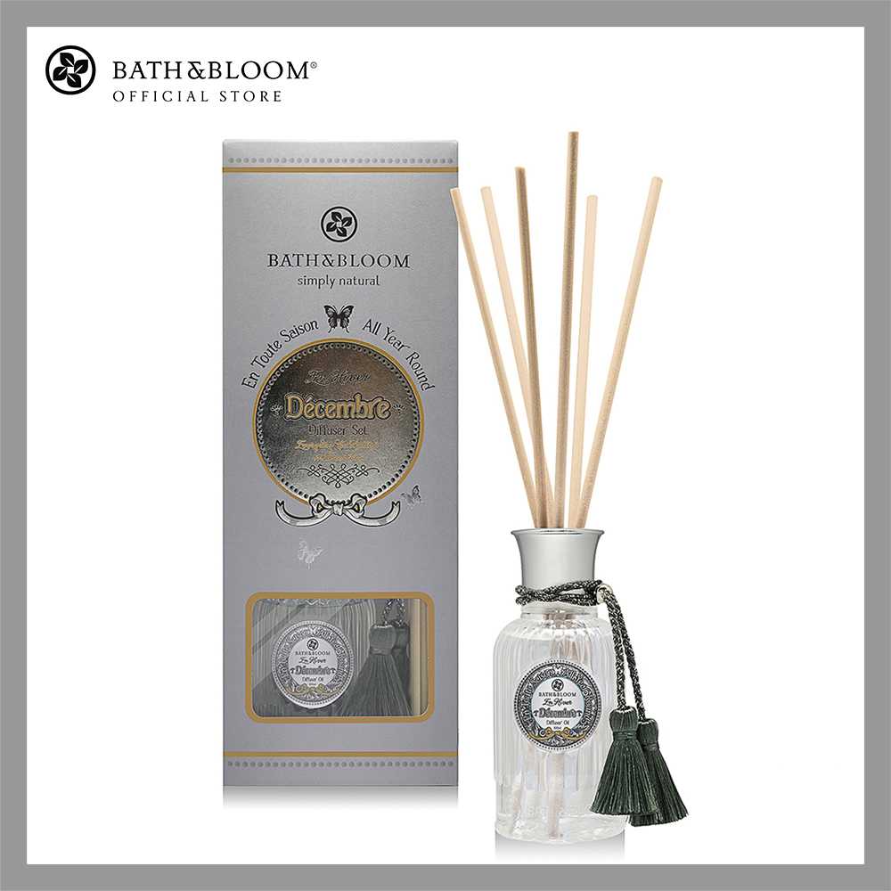 BATH & BLOOM Dec Diffuser Oil Set ชุดก้านไม้หอมปรับอากาศ กลิ่นวานิลา โกโก้และน้ำตาลไหม้