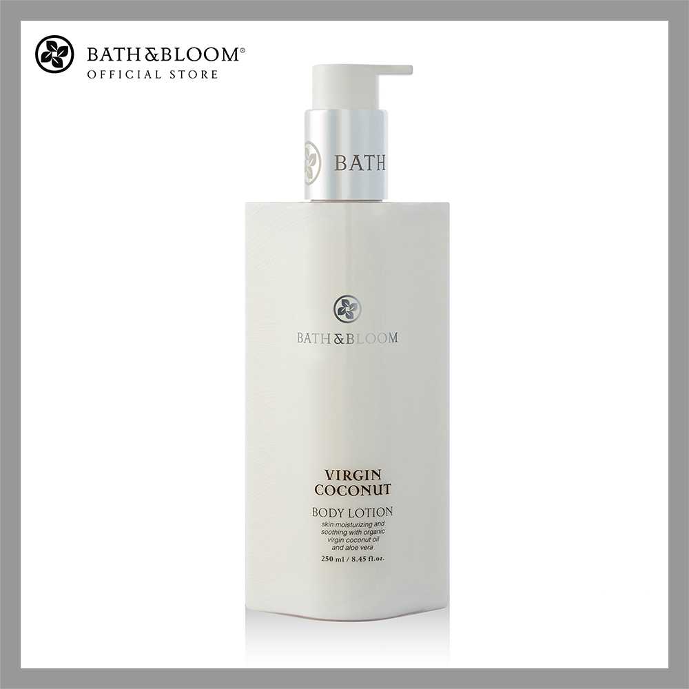 BATH & BLOOM Virgin Coconut Body Lotion โลชั่นบำรุงผิว เนื้อเข้มข้น บำรุงผิวที่แห้งให้ชุ่มชื้น