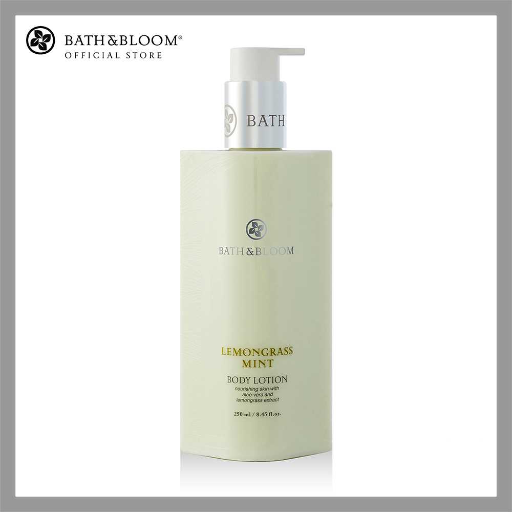 BATH & BLOOM Lemongrass Mint Body Lotion โลชั่นบำรุงผิว กลิ่นตะไคร้มิ้นท์ ซึบซาบเร็ว กระชับรูขุมขน