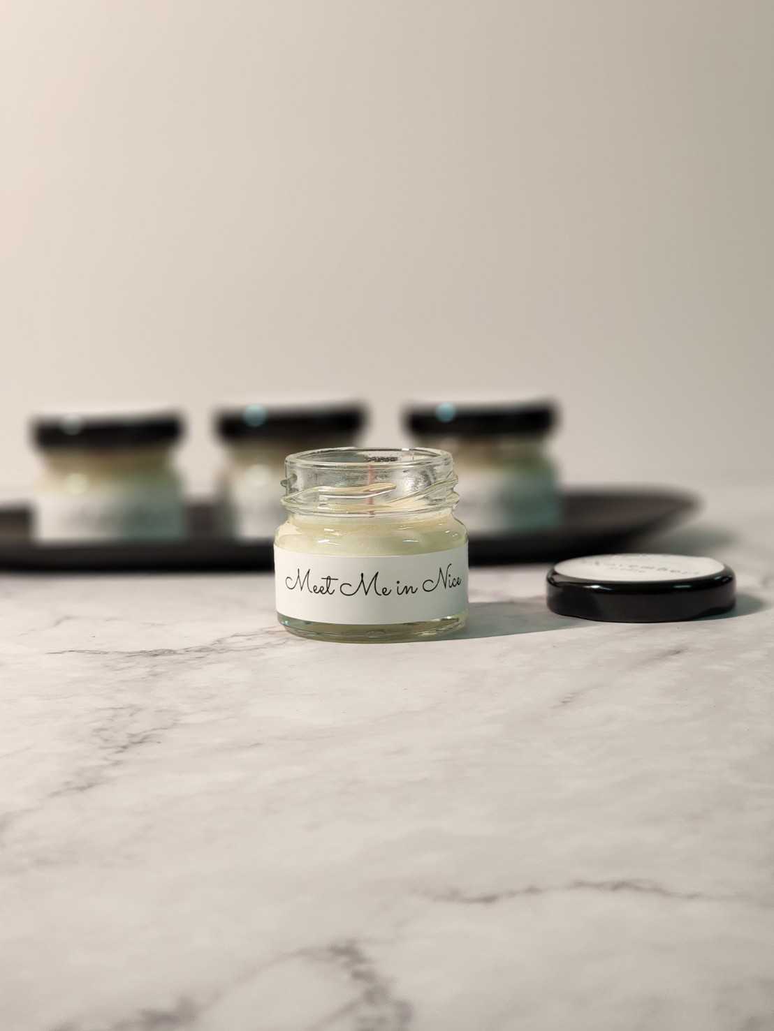 เทียนหอมไขข้าวหอมไทย 100% Thai rice wax candle กลิ่น Meet me in Nice ขนาด 20 เเละ 130 กรัม