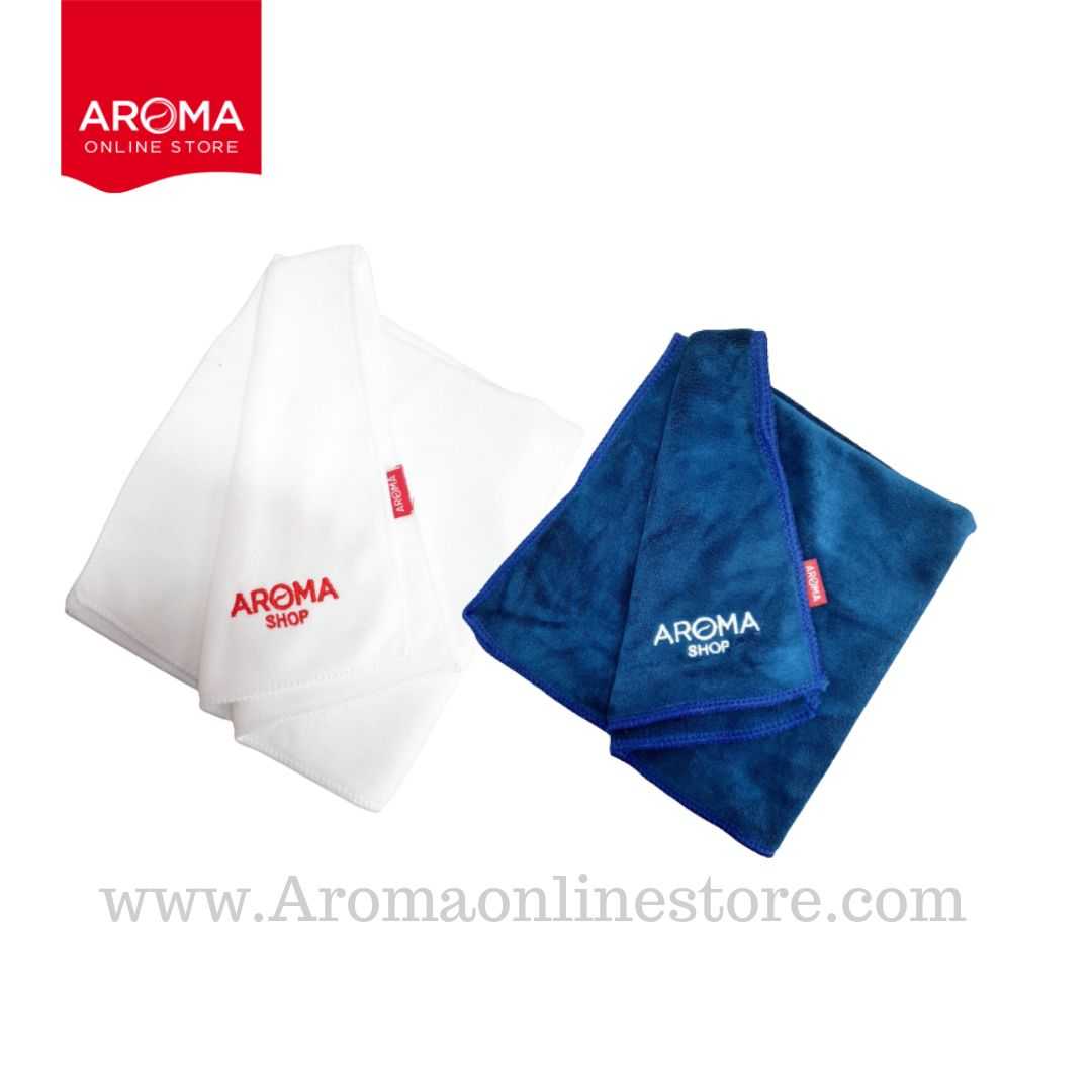 AROMA ผ้าขนหนูไมโครไฟเบอร์ สีน้ำเงิน