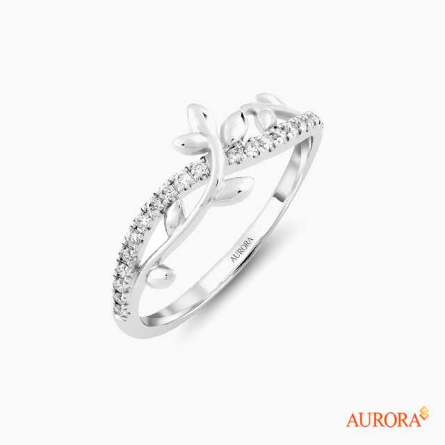 AURORA แหวนเพชรแถว Hope Ring Collection   (White Gold)