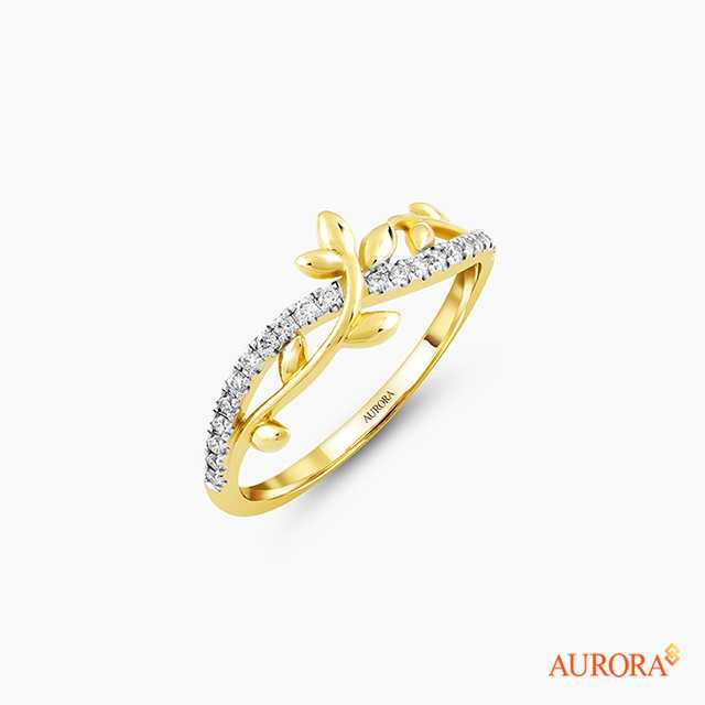 AURORA แหวนเพชรแถว Hope Ring Collection (Yellow Gold)