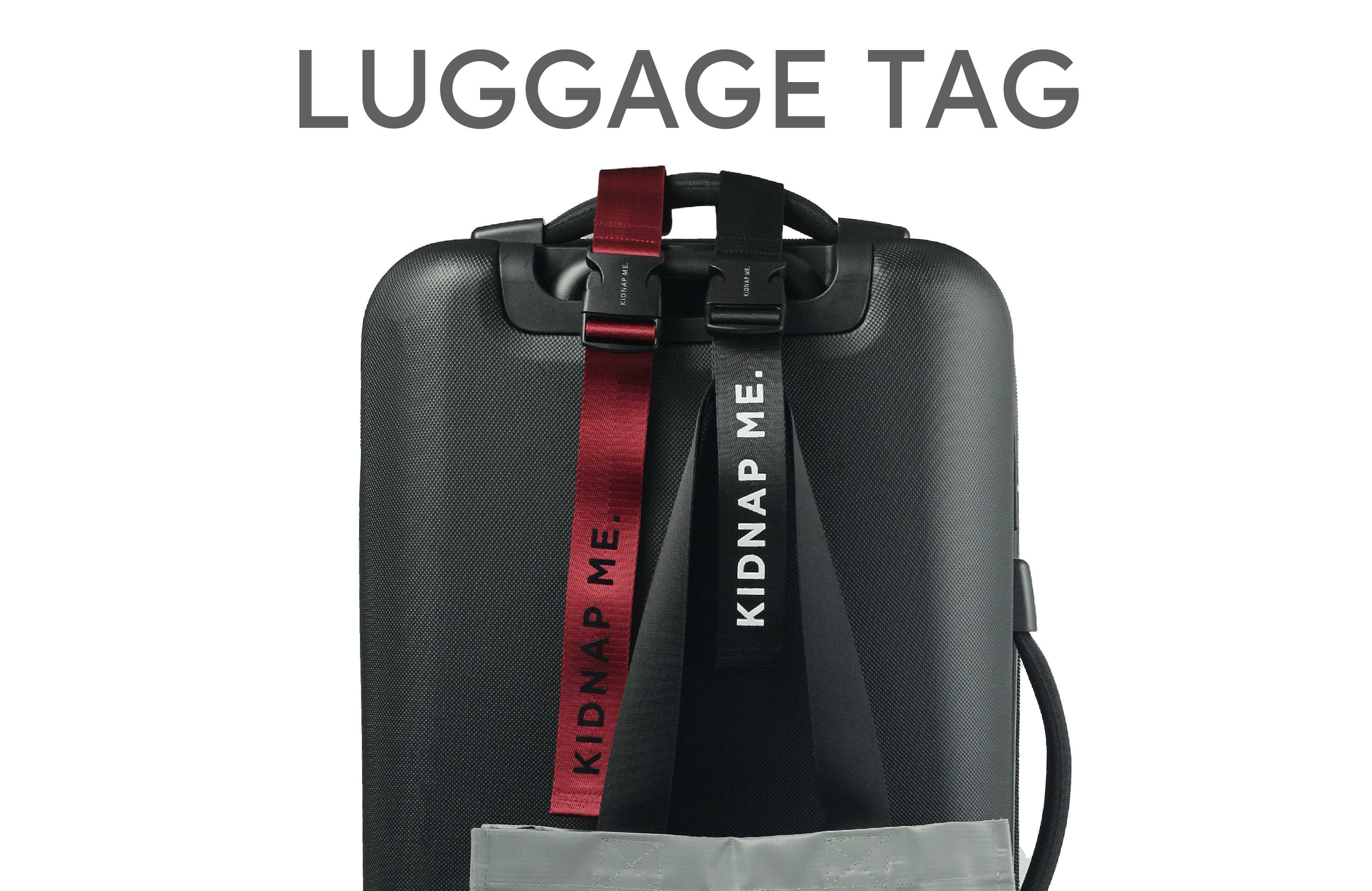 LUGGAGE TAG | สายรัดกระเป๋าเดินทางแบบสั้นแขวนของได้ ( พิมพ์ชื่อได้ )