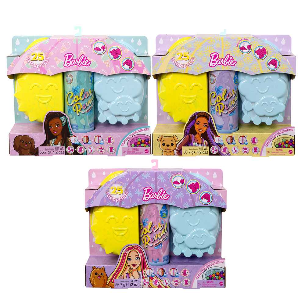 Barbie Color Reveal Sunshine & Sprinkles Dolls and Accessories Asst (HCD21)