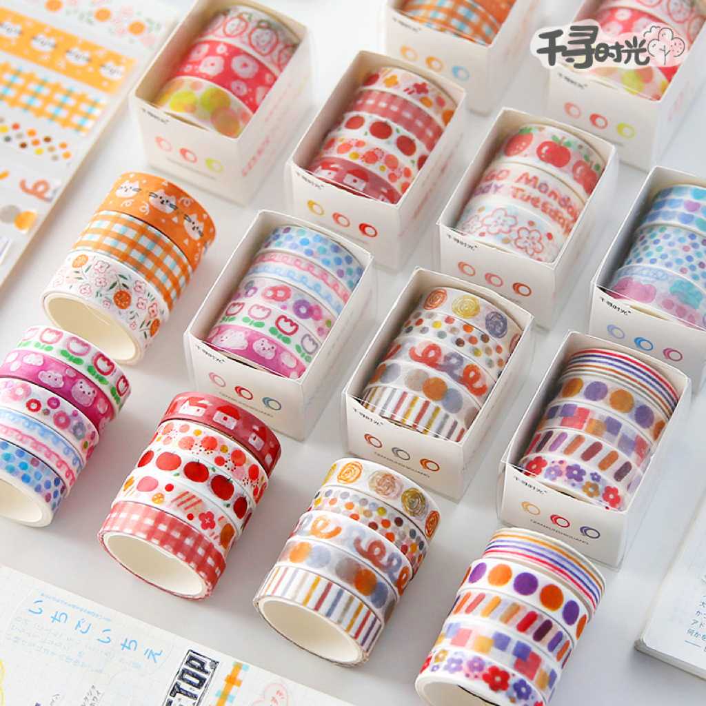 เทปตกแต่ง Color Series Style 🎨 เซ็ต 3-5 ม้วน Masking Tape Set MT DIY Washi เทปวาชิ เทปกาว mimisplan