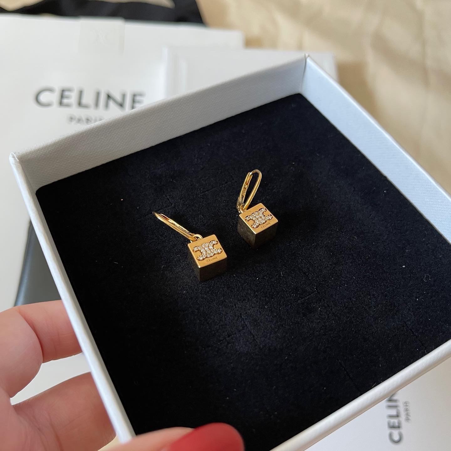New Celine rare cube earrings LINE SHOPPING