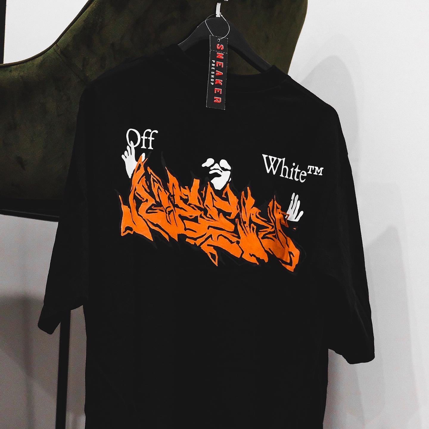Off-White Neen Logo Skate Tee Black 