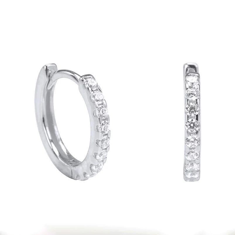 White Gold Classic Hoop