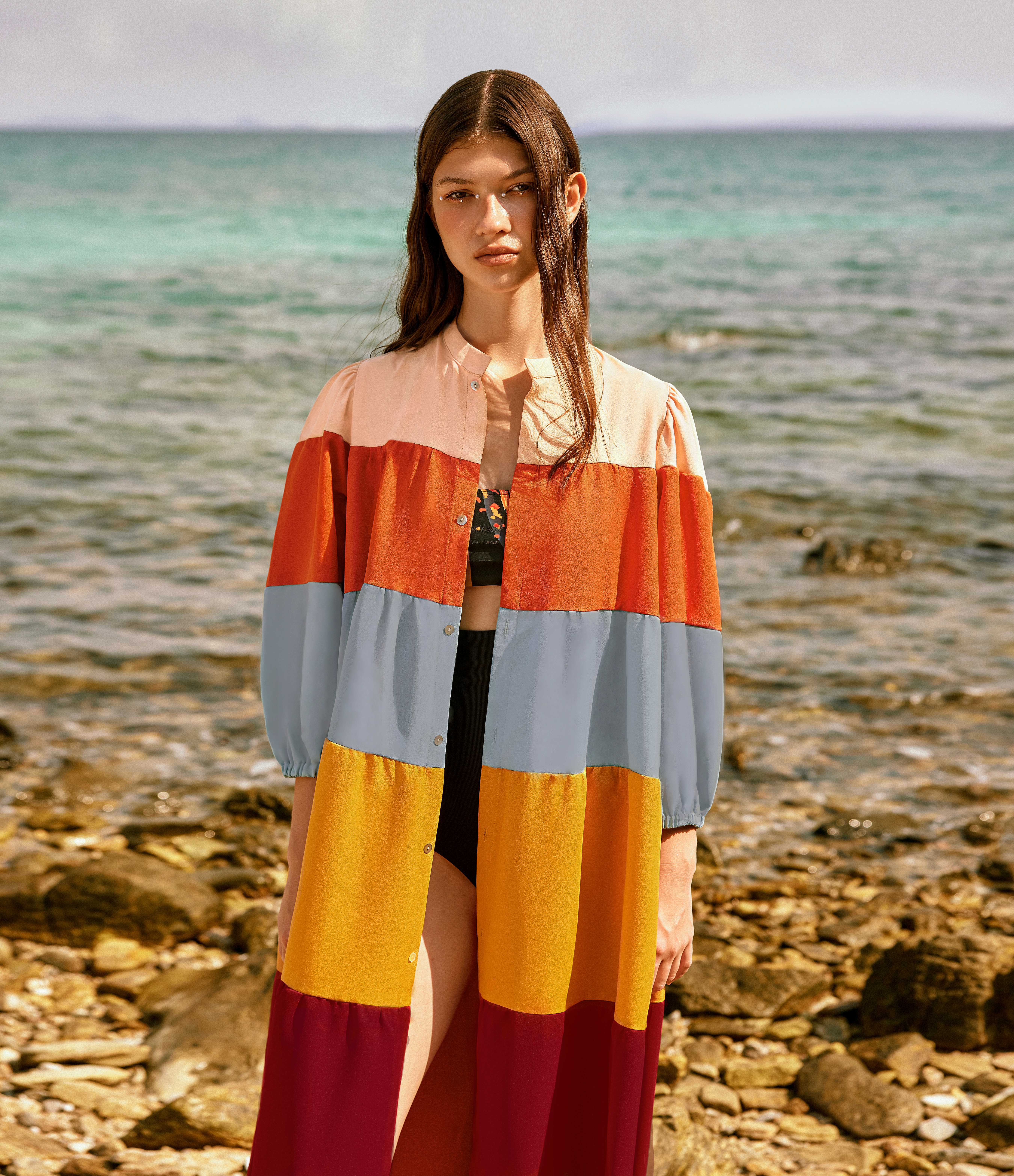 [Coralist Swimwear] เสื้อคลุม รุ่น 'Yara' สี Rainbow (CRBW135)