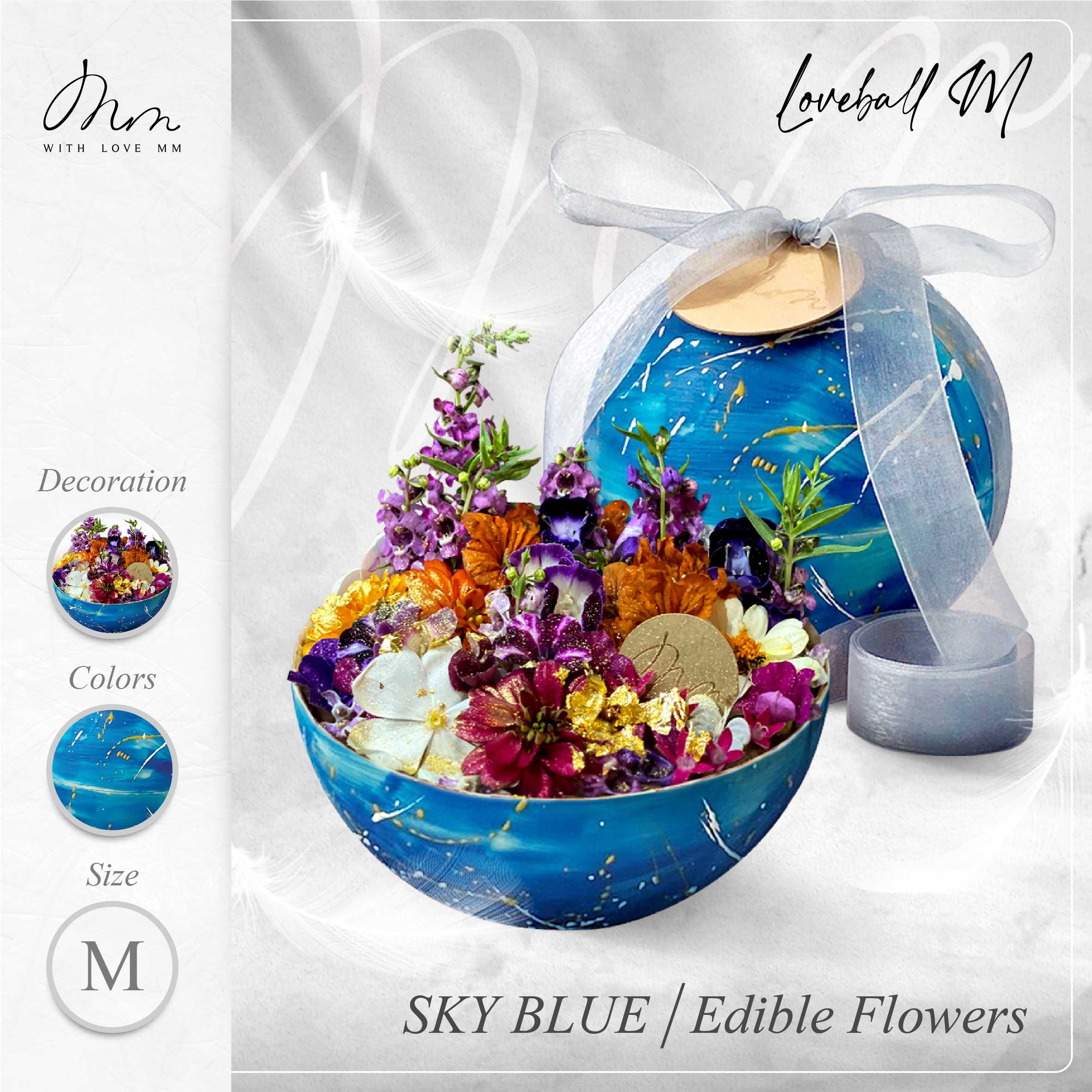 SKY BLUE - Loveball M - Edible Flower