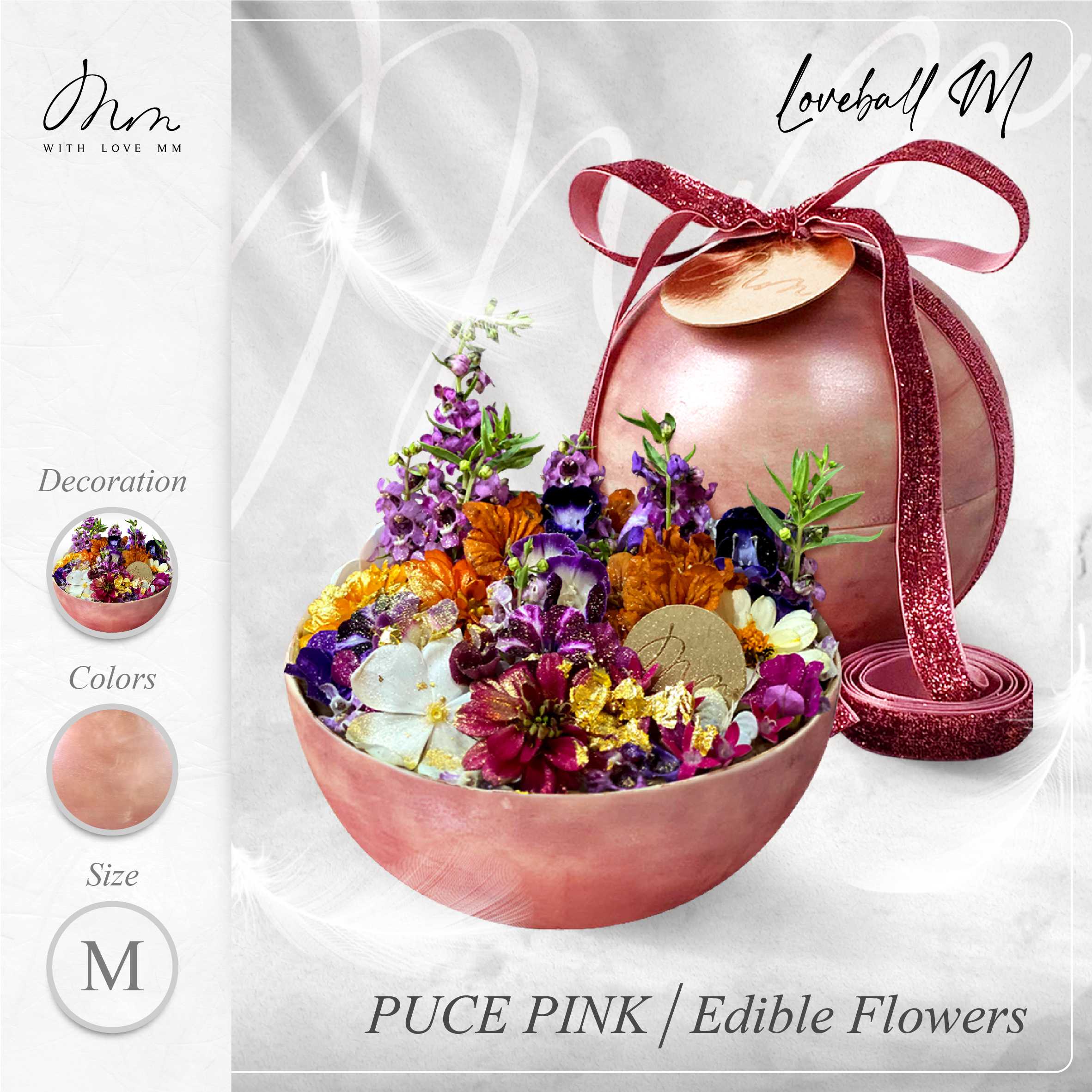 PUCE PINK - Loveball M - Edible Flower
