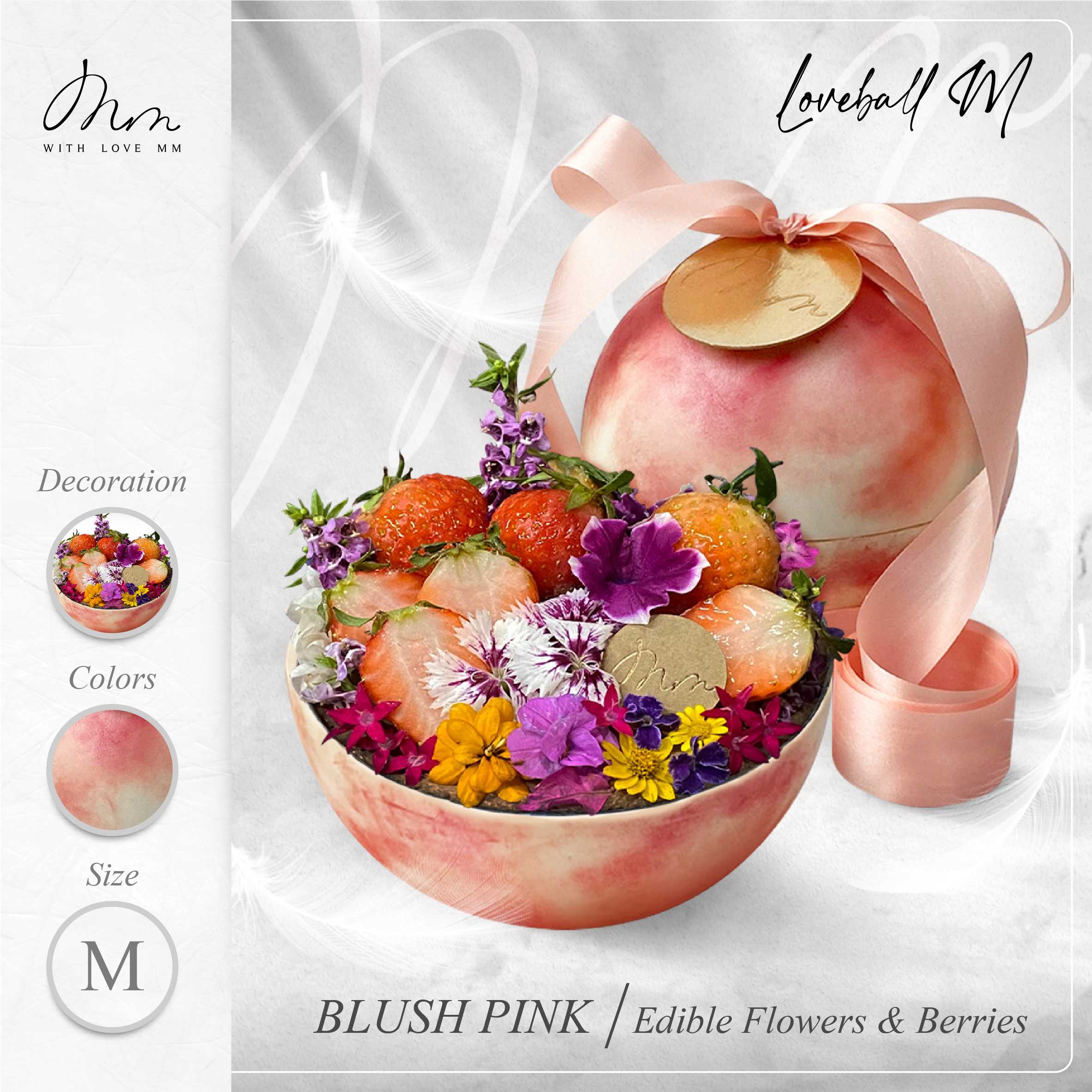 BLUSH PINK - Loveball M - Edible Flowers & Berries