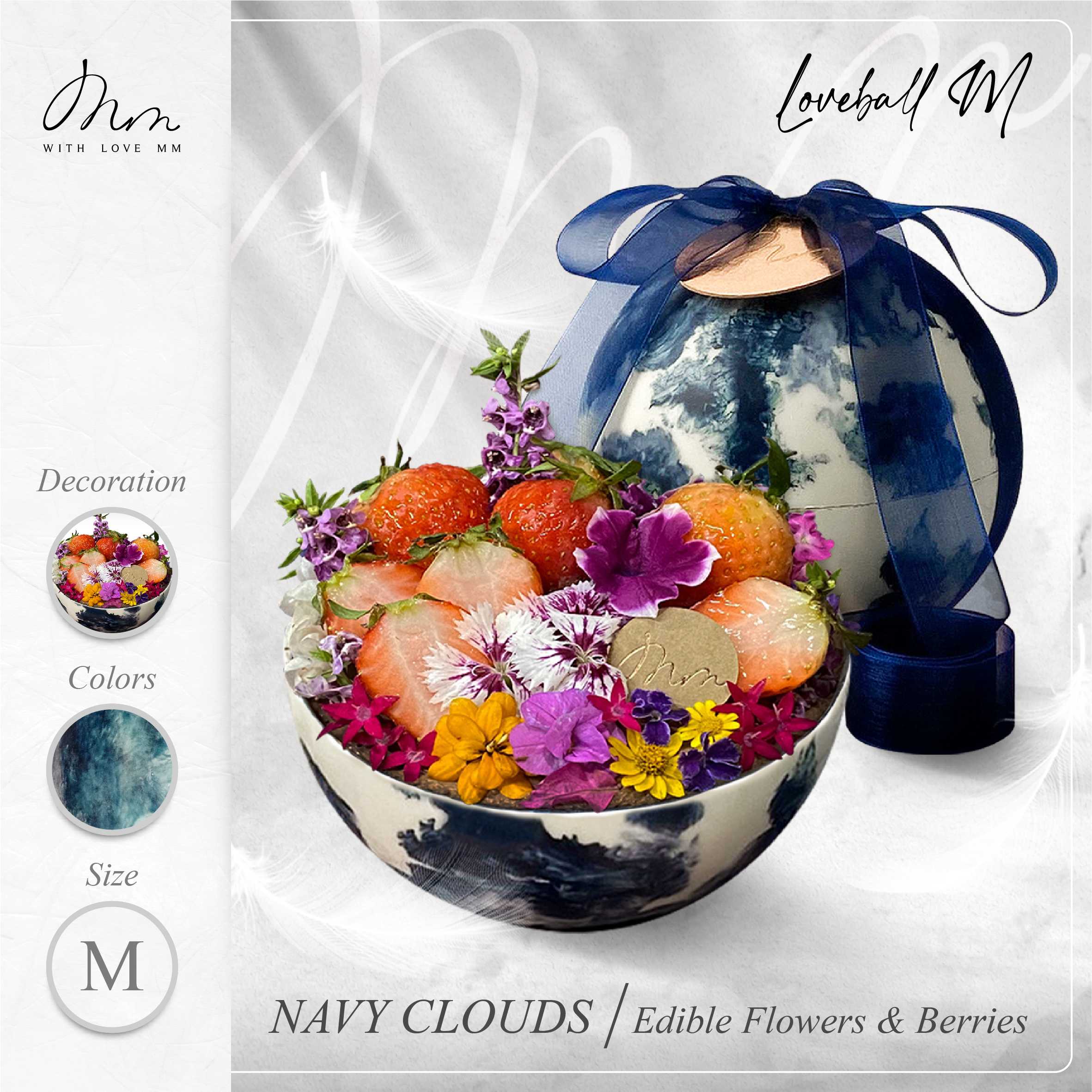 NAVY CLOUDS - Loveball M - Edible Flowers & Berries