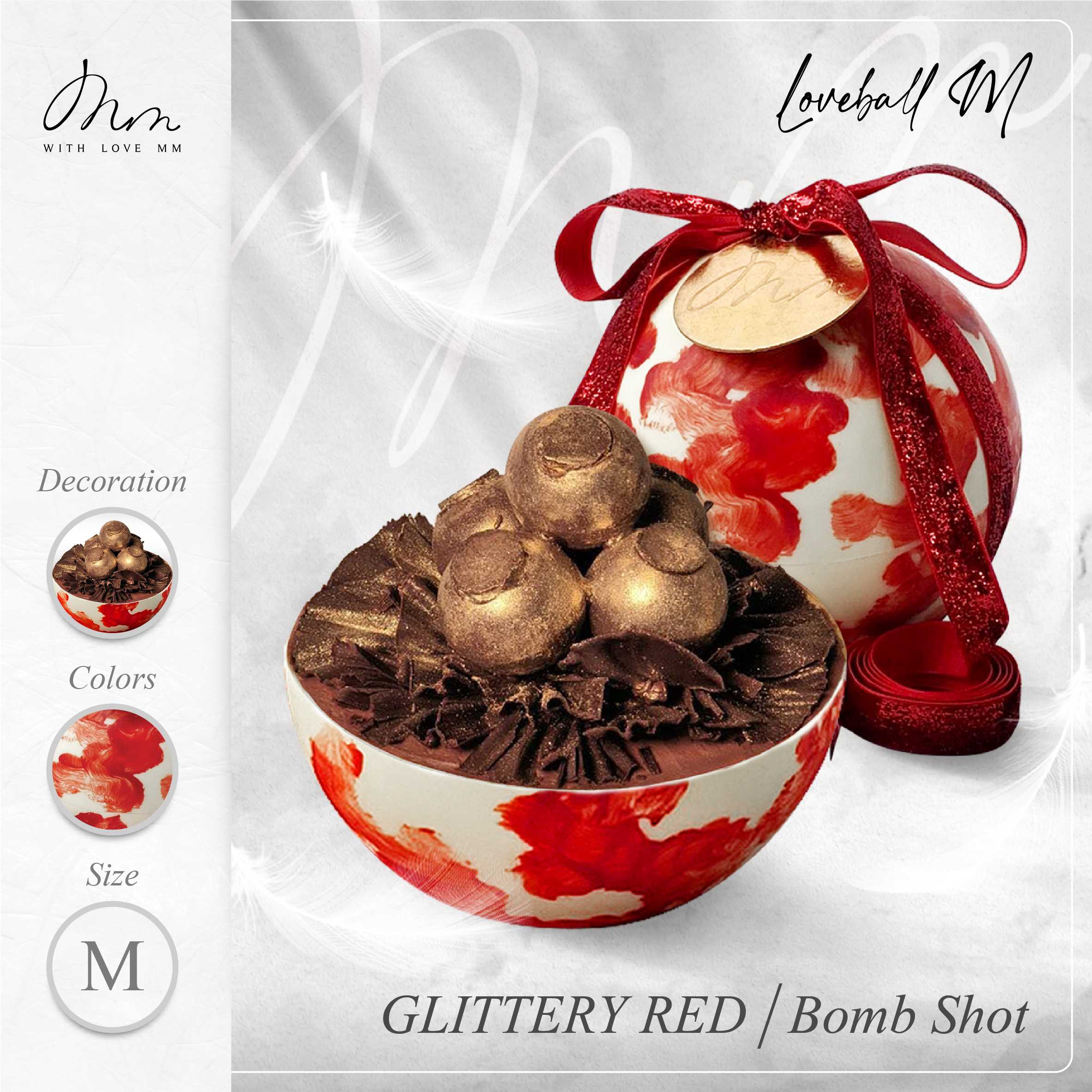 GLITTERY RED - Loveball M - Bomb Shots