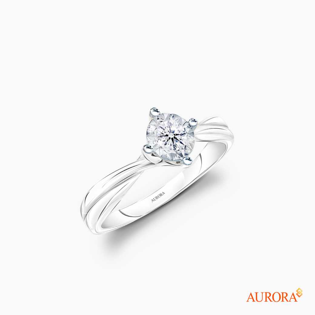 AURORA แหวนเพชรเม็ดเดี่ยว Sparkle Collection