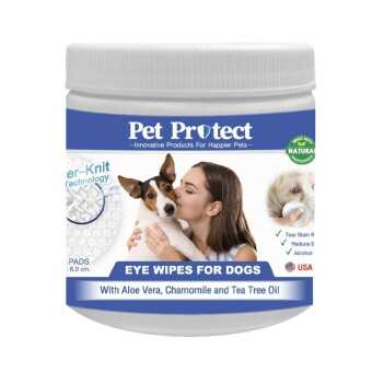 Pet protect eye wipes แผ่นเปียกแบบกลมสำหรับเช็ดตาสัตว์เลี้ยง สุนัข บรรจุ 50 ชิ้น