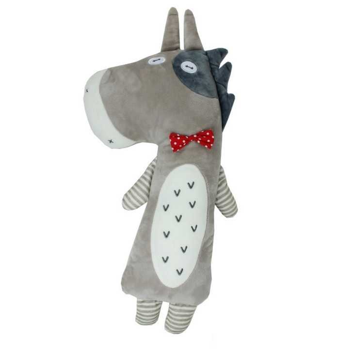 BD125 ตุ๊กตาคาดเข็มขัดนิรภัย ลายยูนิคอร์นสีเทา