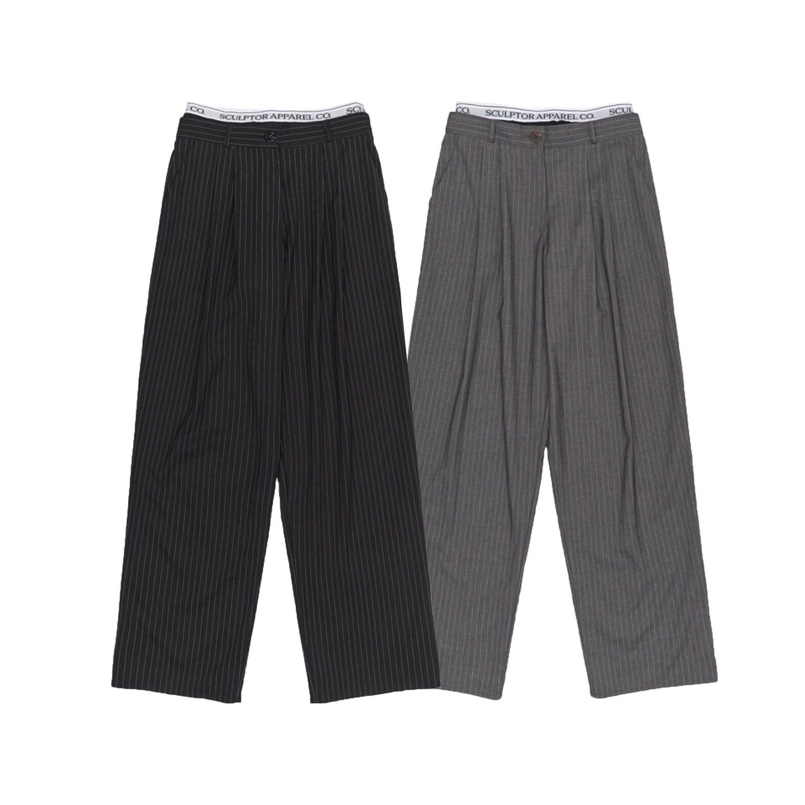 [PRE-ORDER] SCULPTOR PEEKABOO LOWRISE PINTUCK PANTS