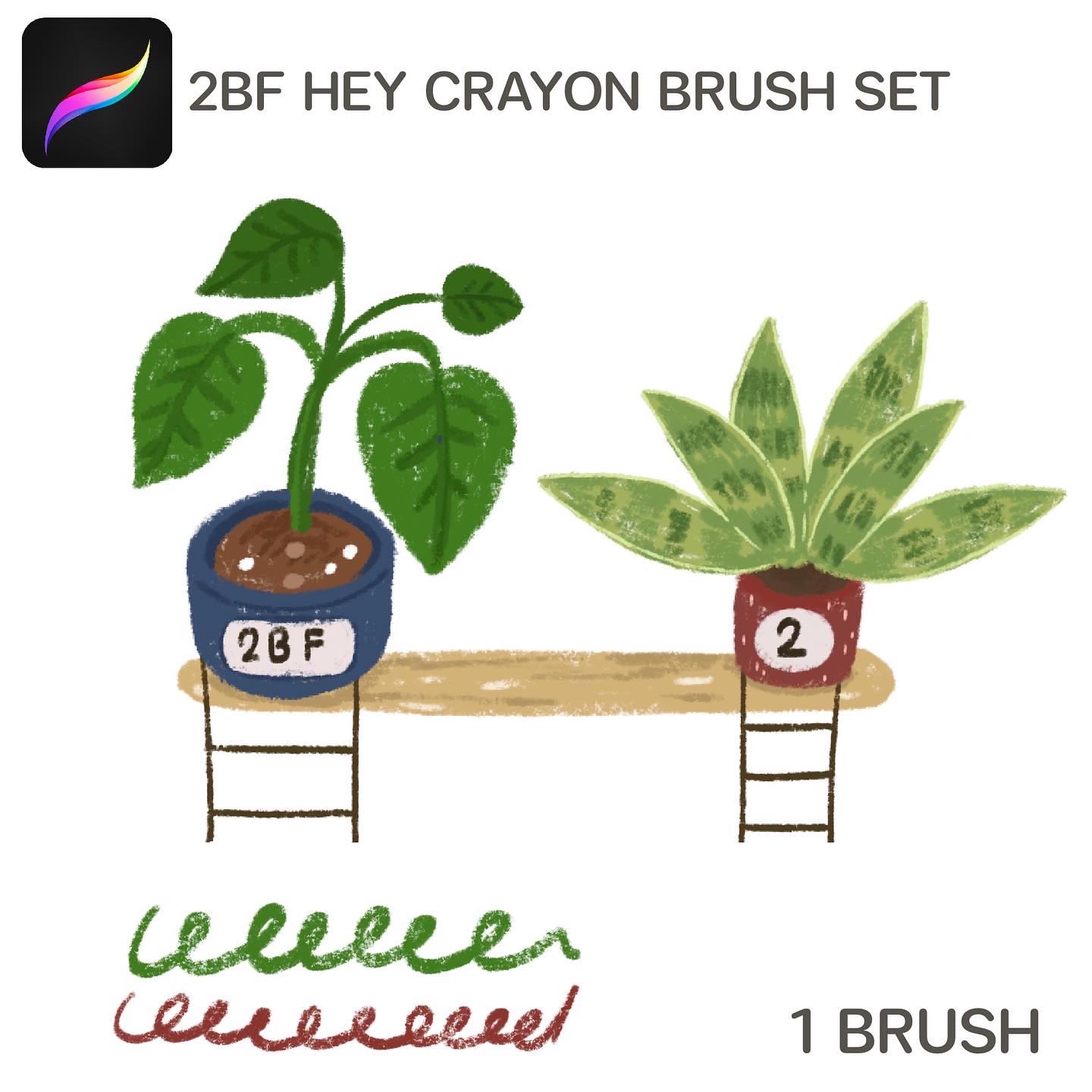 2BF hey crayon brush set