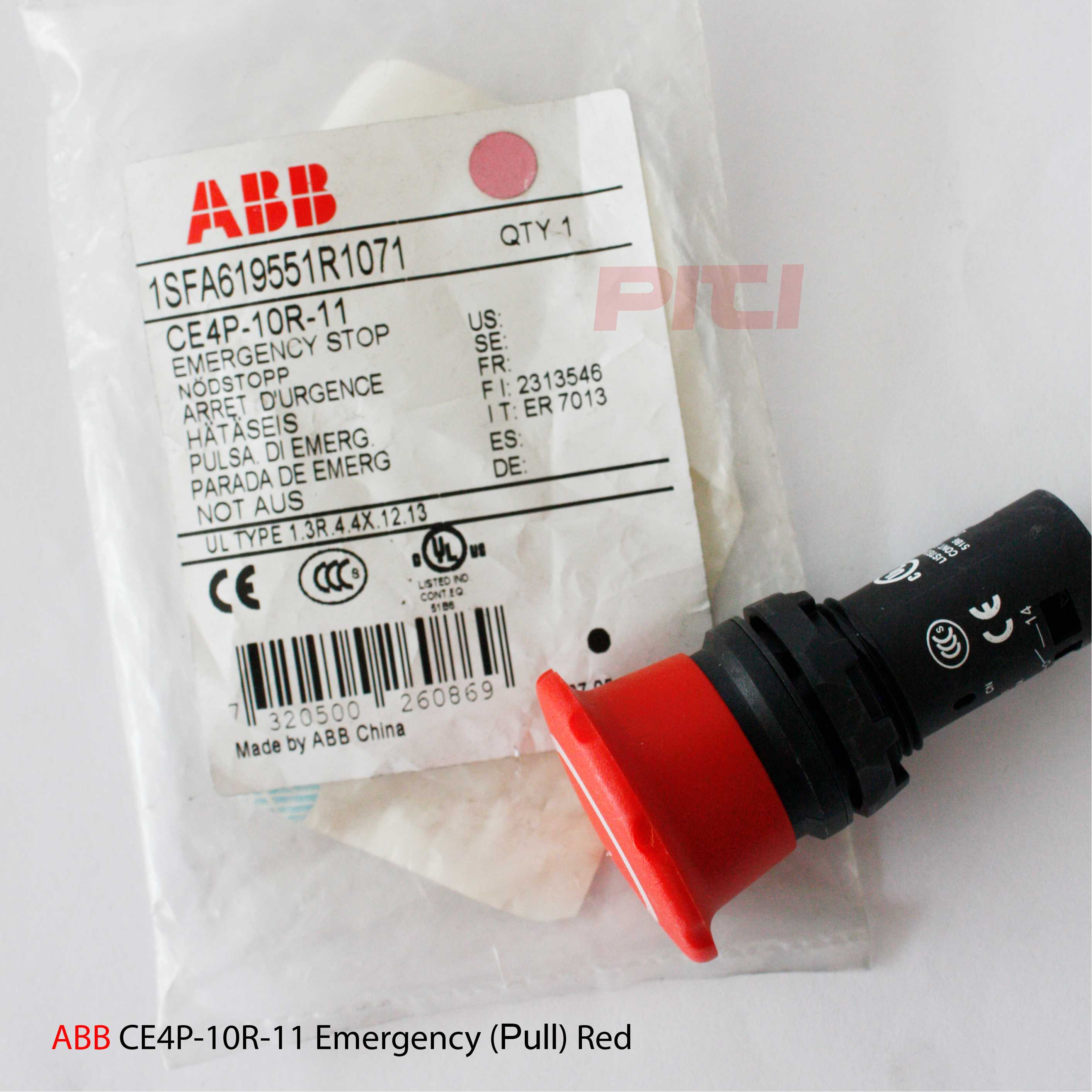 ABB CE4P-10R-11 Emergency (Pull) Red