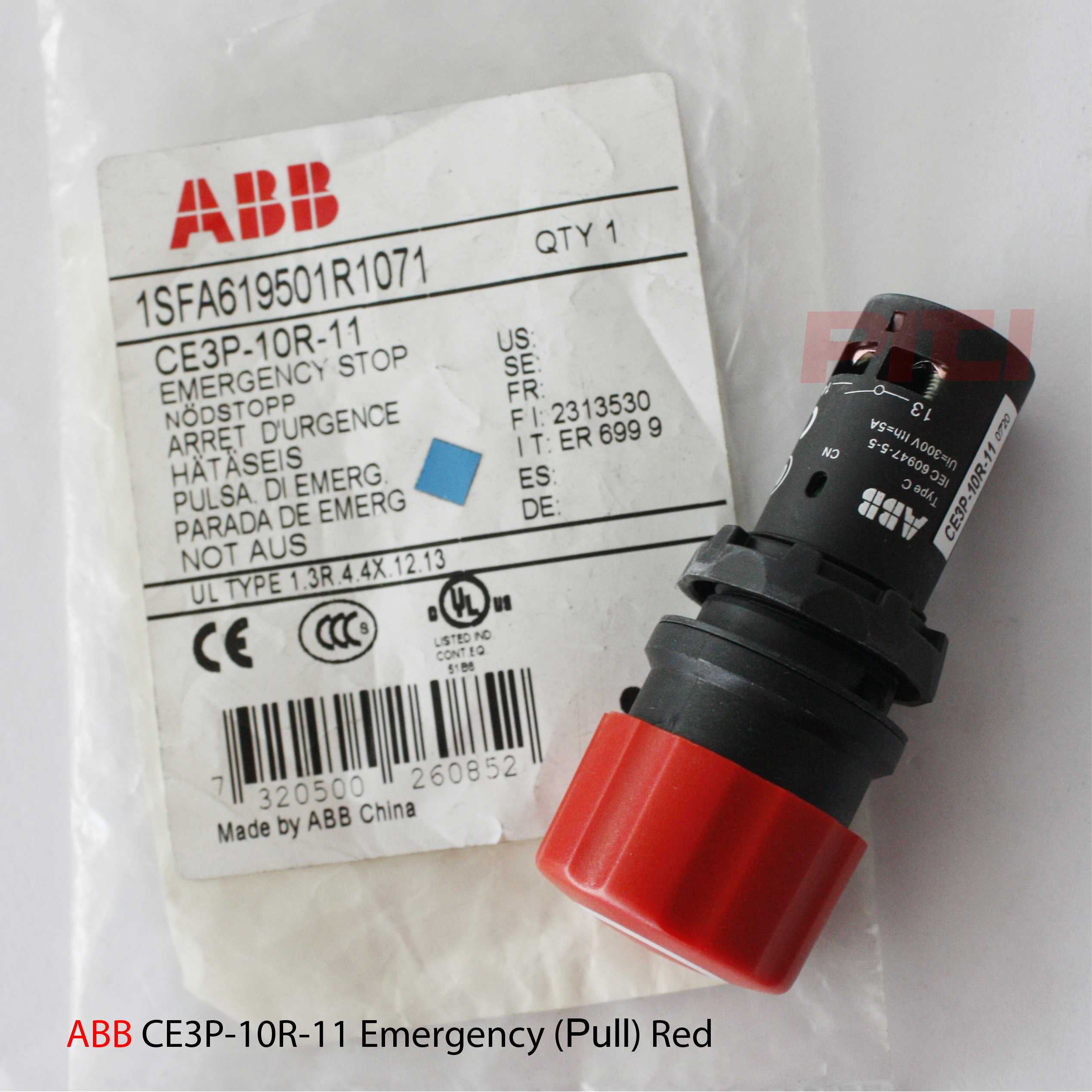 ABB CE3P-10R-11 Emergency (Pull) Red