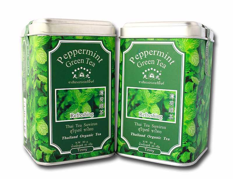 Peppermint Green Tea ชาเขียวเปปเปอร์มิ้นท์ Refreshing