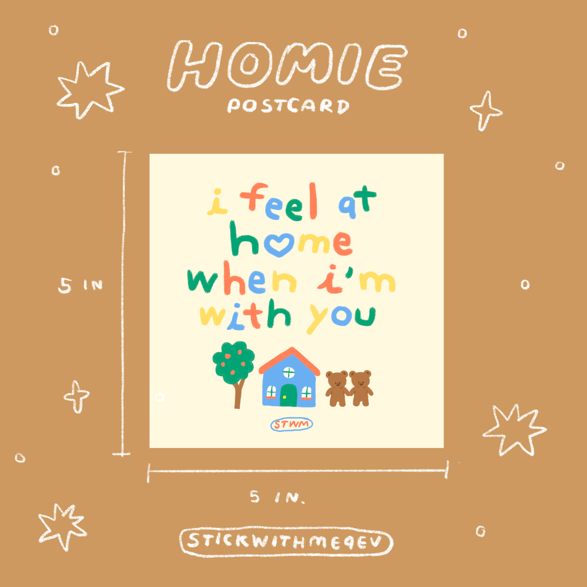 You feel like home postcard