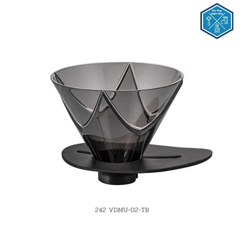 V60 1-Time Extraction Plastic Dripper MUGEN Transparent Black / VDMU-02-TB HARIO(242)