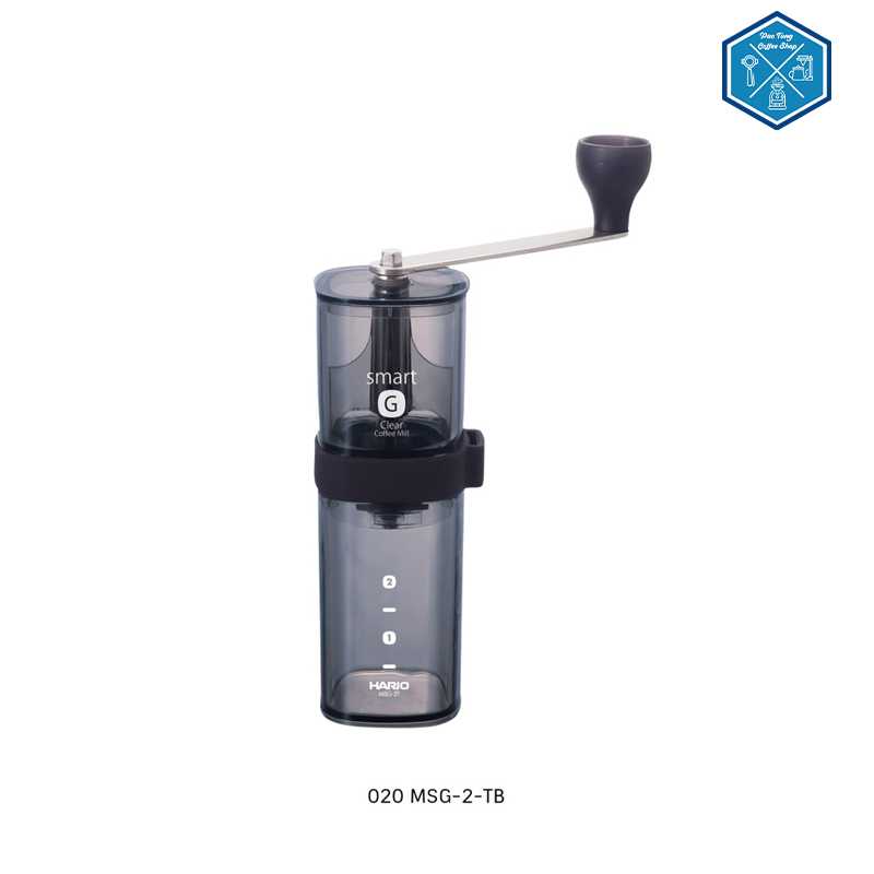 Hario เครื่องบดกาแฟ มือหมุน HARIO(020) Coffee Mill Smart G/ Transparent Black / MSG-2-TB (สีดำ)