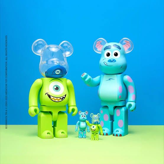 Medicom 1000% Bearbrck ~ Disney Monsters Inc Mike & Sulley