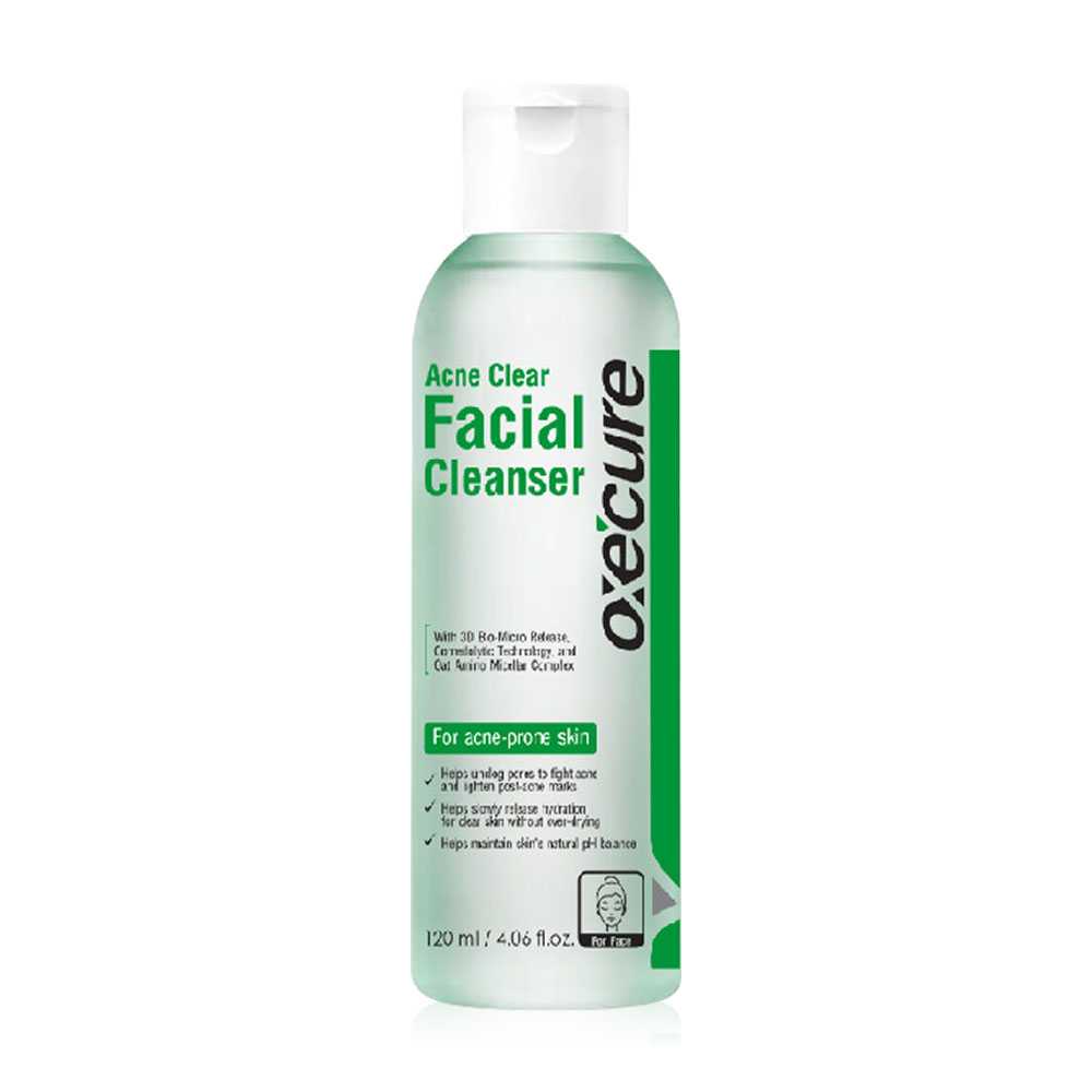 oxecure Acne facial liqiud cleanser 120ml เจลล้างหน้า ผิวเป็นสิว สิว  ลดรอย รอยสิว ลดอักเสบ