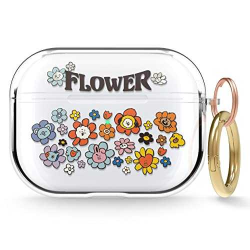 ELAGO LINE FREINDS COLLABORATION BT21 FLOWER CLEAR HANG CASE FOR AIRPODS PRO เคสแอร์พอร์ตโปร