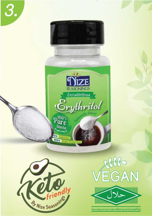 น้ำตาลอิริทริทอล ตรา NIZE ( เกรดพรีเมี่ยม ) (ERY)