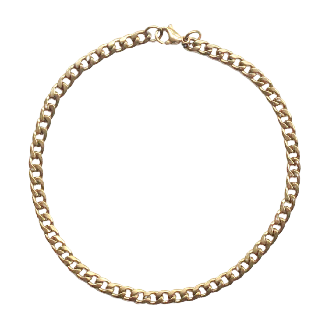 CLASSIC CURB ANKLET - GOLD