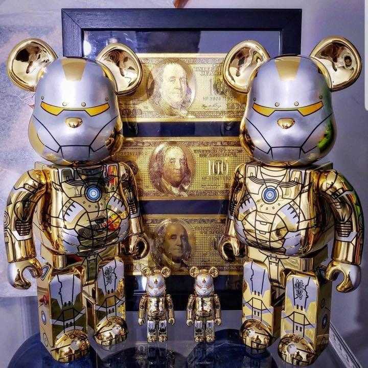 Be@rbrick Marvel Sorayama Ironman Reverse 100%+400%