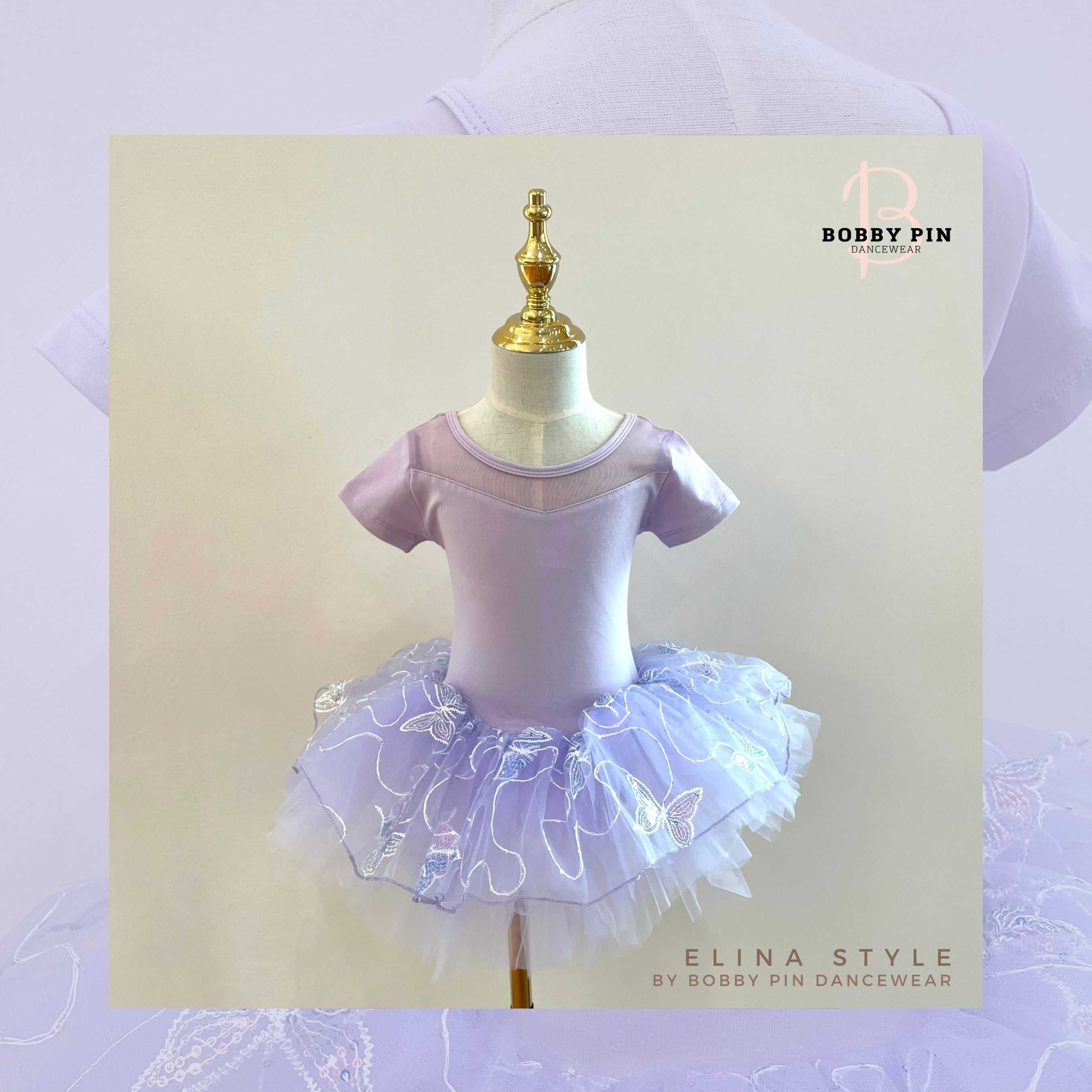 ชุดบัลเล่ต์เด็ก Elina Fairytopia (sparkle lilac - size S)