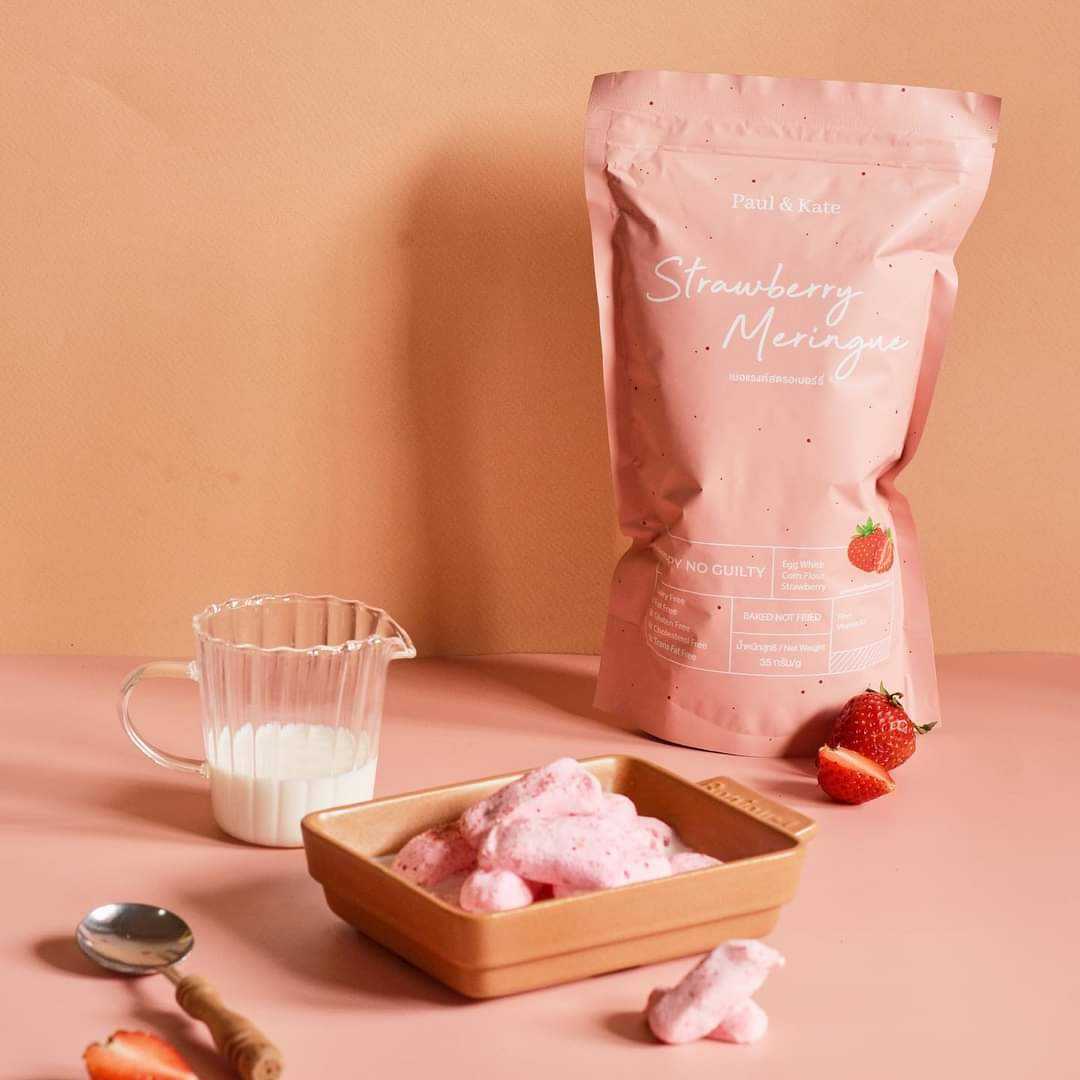 Strawberry meringue (เมอแรงค์รสสตรอว์เบอร์รี่)
