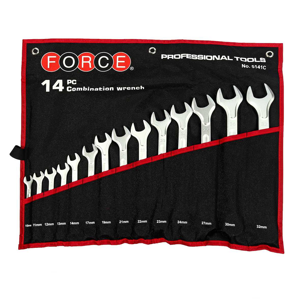 ชุดประแจแหวนข้างปากตาย 14 ชิ้น 5141C ฟอร์ซ (FORCE)