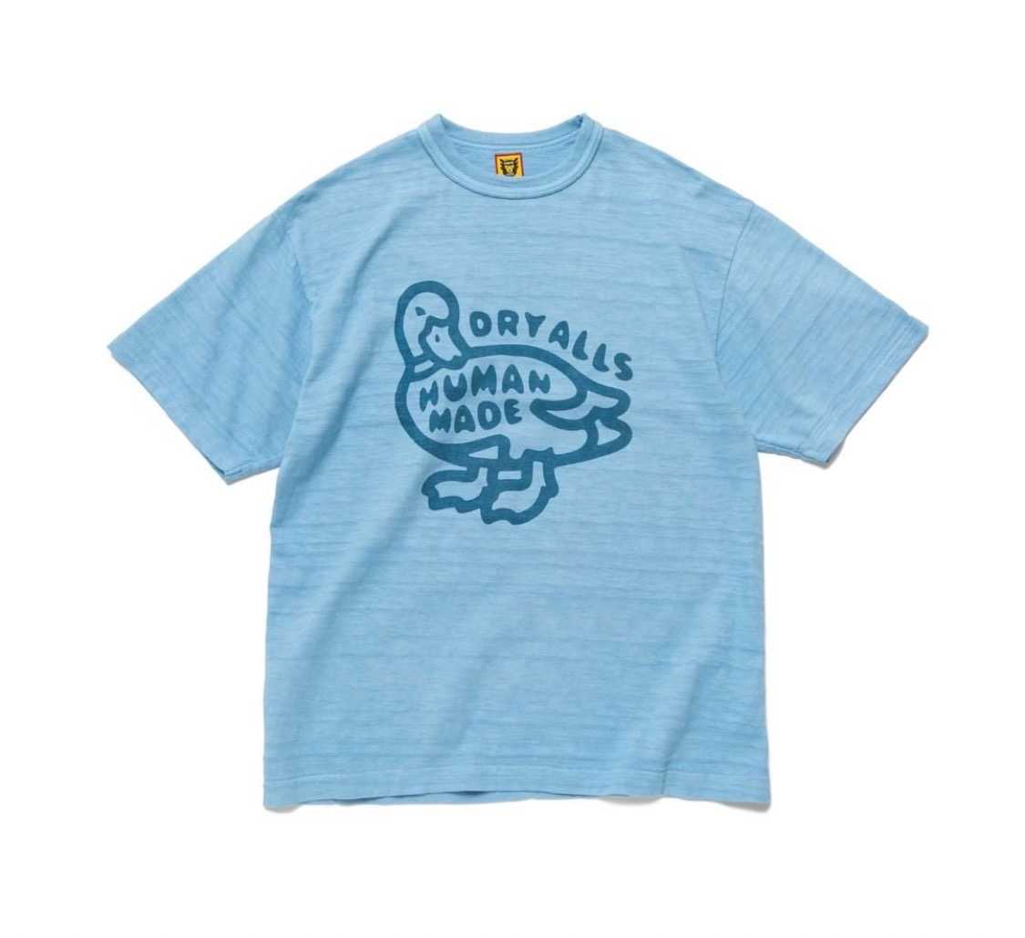 เสื้อยืดแขนสั้นสีฟ้า COLOR T-SHIRT HUMAN MADE JAPAN