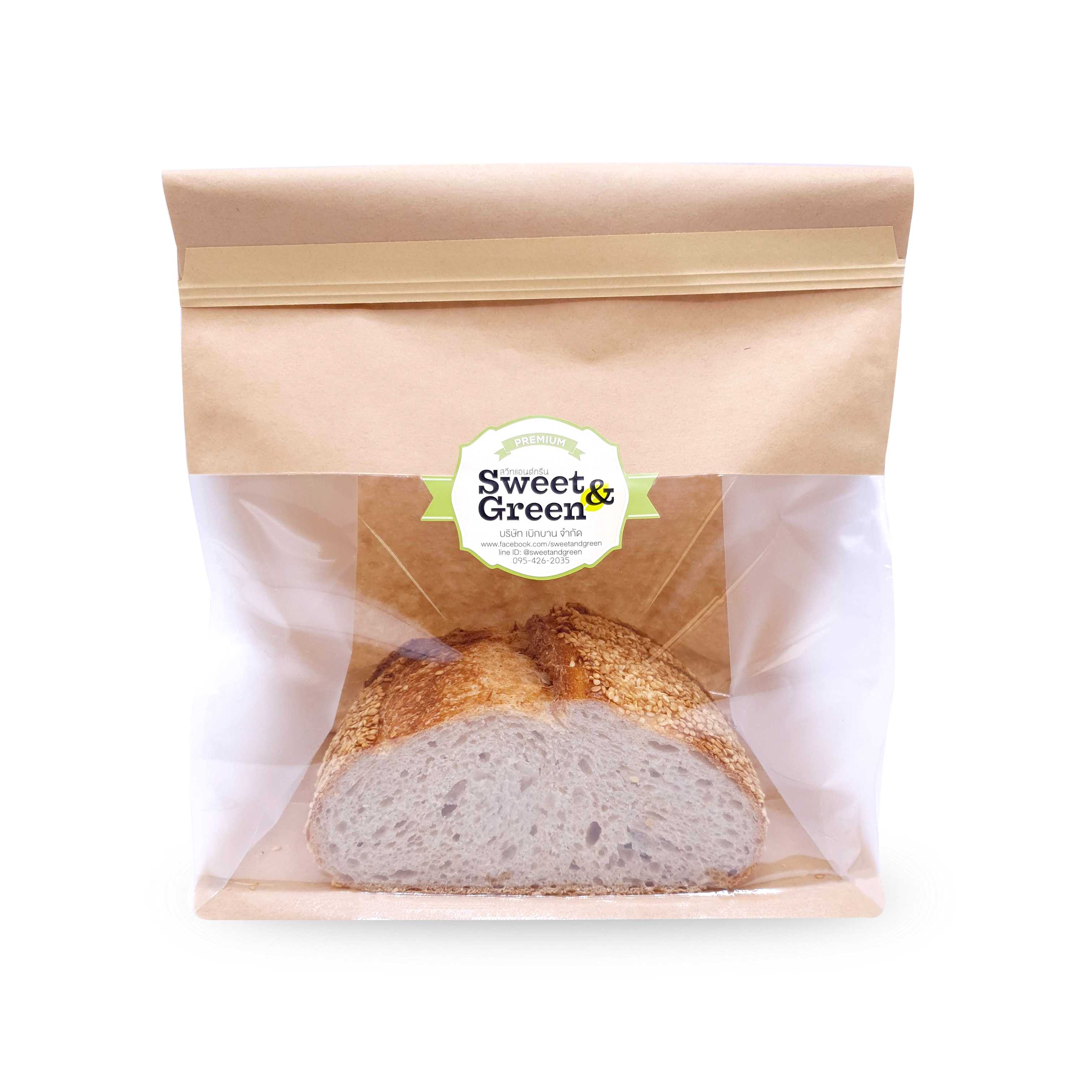 ขนมปังเพลนซาวโดว์ครึ่งก้อน (Country Sourdough)