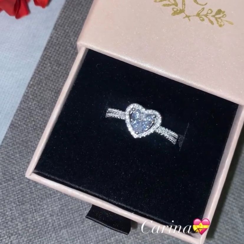 แหวนเงินเเท้รุ่น Carina I✅ไม่ลอก ไม่แพ้ ✨แถมฟรีกล่องจิวเวลรี่แบรนด์และผ้าเช็ด✨