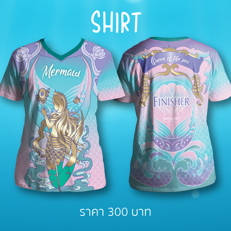 เสื้อวิ่ง - เสื้อแขนสั้น Mermaid – Queen Of The Sea