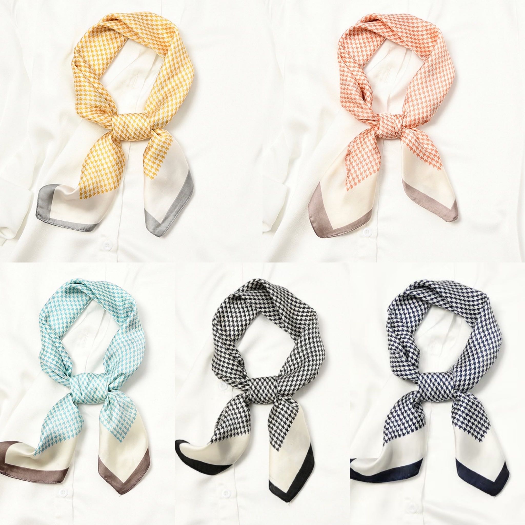 70 ผ้าพันคอลายกราฟฟิก สีพาสเทล