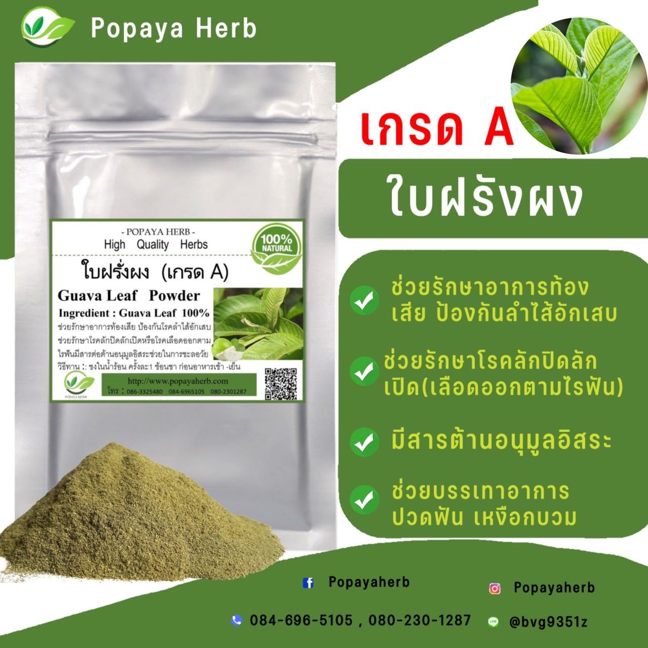 ผง ใบฝรั่ง